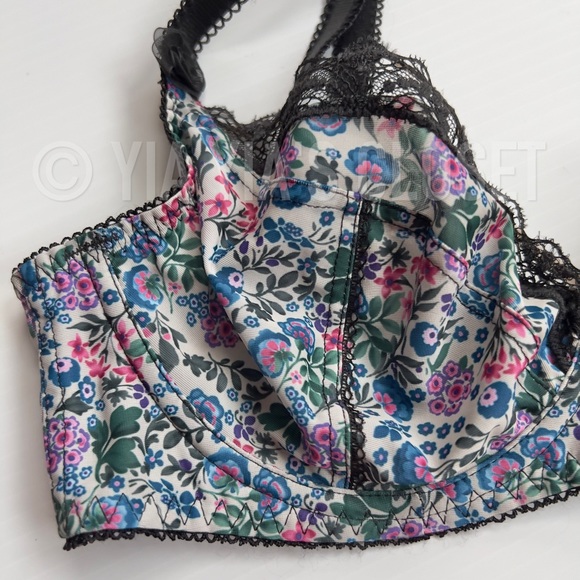 Freya 32D Sapphire Nieve 4061 Non-Padded Floral & Lace Underwire Balcony Bra - Picture 11 of 16